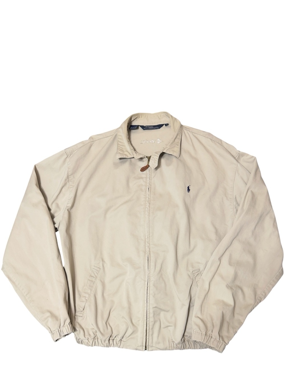 Vtg Polo by Ralph Lauren Light Beige Bomber Jacket